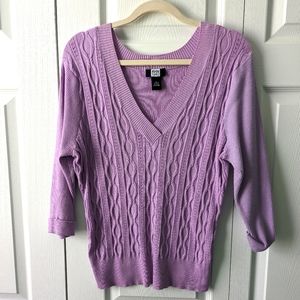 Studio 1940 V-neck 3/4 Sleeve Sweater Size XL